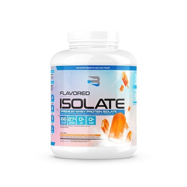 Believe Supplements Flavored Isolate Orange Vanilla Ice Cream Pop 2000 g