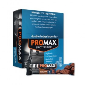 Promax Bar Double Fudge Brownie 75g Boîte de 12 