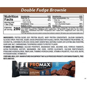Promax Bar Double Fudge Brownie 75g Boîte de 12 
