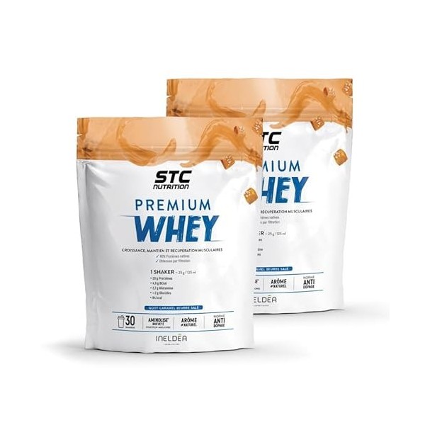 STC NUTRITION - Premium Whey - 80% de protéines natives de lactosérum - Croissance, maintien et réparation musculaires - Dige...