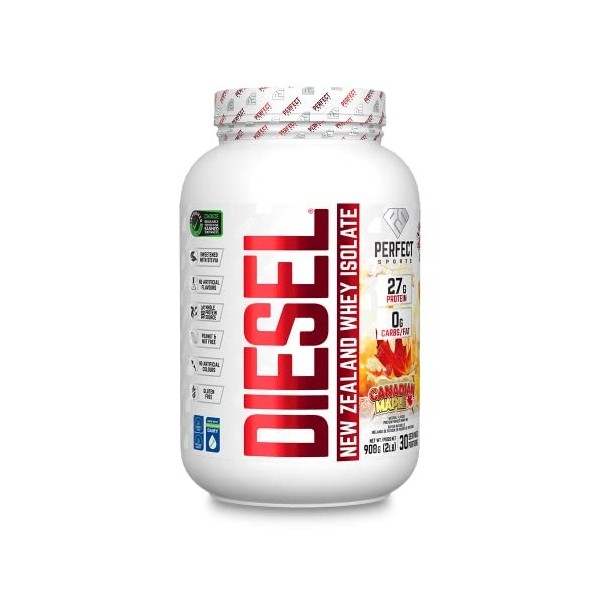 Perfect Sports Diesel New Zealand Whey Protein Isolate Canadian Maple 2LB
