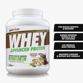 Per4m Whey Protéine Chocolat Pistache 2,01kg – Protéine whey chocolat pistache pour la récupération musculaire
