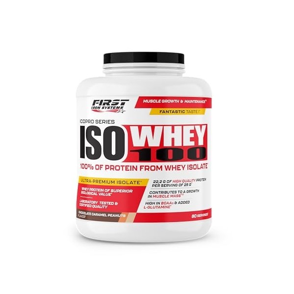 Iso Whey 100 2000g Chocolat caramel cacahuetes 
