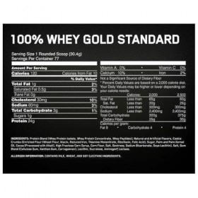 Optimum Nutrition 100% or Standard Petit Lait 2270 G, Banane