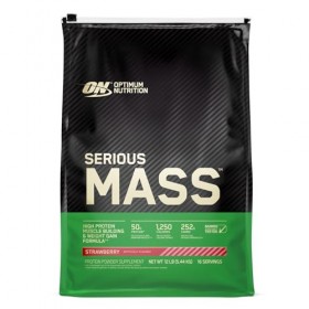 |Optimum Nutrition Serious Mass Strawberry Weight Gain Protein Powder || 12 lbs|