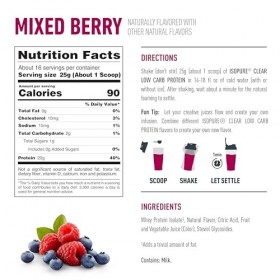 Isopure - INFUSIONS, protéine de lactosérum isolée en poudre au goût de fruit, rafraîchissante et légère, « Agiter vigoureuse