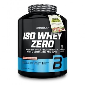 BioTechUSA Iso Whey Zero | Premium Whey Protein Isolate | Grass-Fed | Enzyme-Free | Sugar- and Gluten-free, 1816 g, Fraise