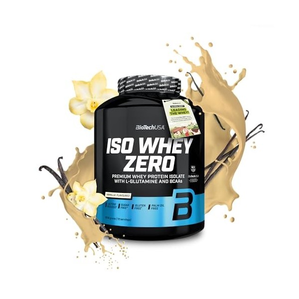 BioTechUSA Iso Whey Zero | Premium Whey Protein Isolate | Grass-Fed | Enzyme-Free | Sugar- and Gluten-free, 1816 g, Vanille P...
