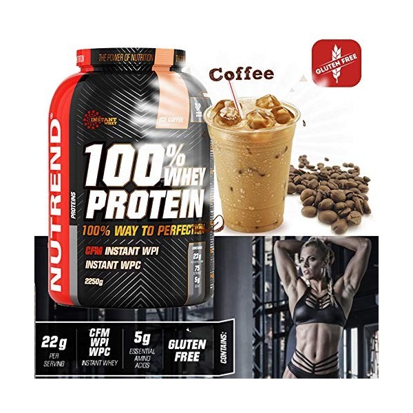Nutrend 100% Whey Protein, Ice Coffee - 2250g Protéines whey