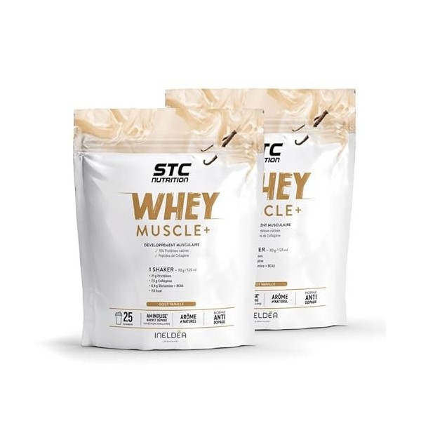 STC NUTRITION - Whey Muscle+ - Protéines Natives - Développement Muscle Sec - Innovation Brevetée Aminolise 100% Digeste - Sa...