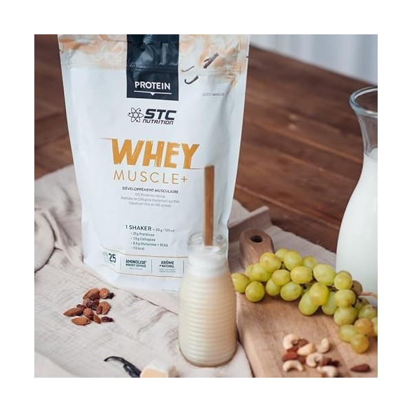 STC NUTRITION - Whey Muscle+ - Protéines Natives - Développement Muscle Sec - Innovation Brevetée Aminolise 100% Digeste - Sa...