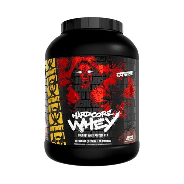 MUTANT Hardcore WHEY – 100% Protéine De Lactosérum Pure – 24 g Protéines – Isolat et Hydrolysat à Digestion Rapide – 70 Porti