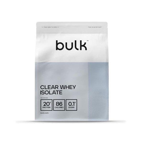 Bulk Clear Whey Isolate | Fraise Watermelon | 2kg | 20g de protéines à absorption rapide | Faible teneur en sucre | Shake pro