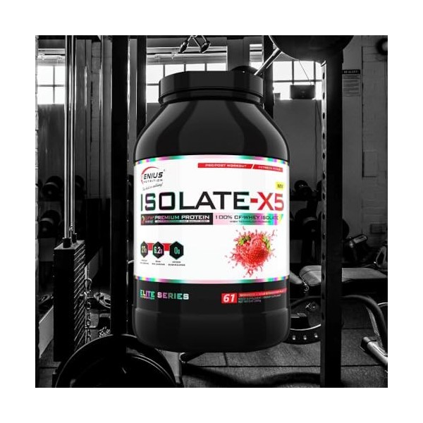 Genius Nutrition Isolate-X5 2000g Fraise des bois - Protéines - Isolat de protéines de lactosérum