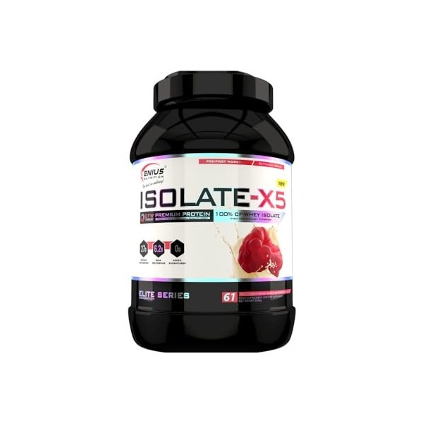 Genius Nutrition Isolate-X5 2000g Fraise des bois - Protéines - Isolat de protéines de lactosérum