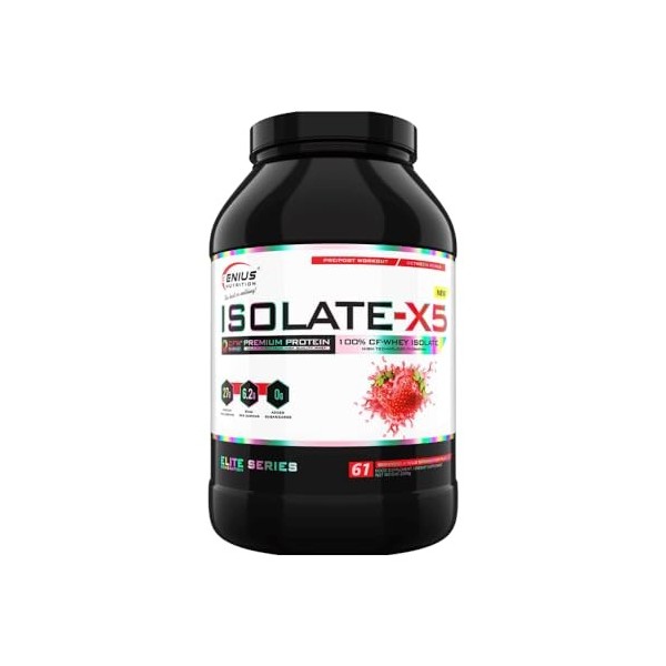Genius Nutrition Isolate-X5 2000g Fraise des bois - Protéines - Isolat de protéines de lactosérum