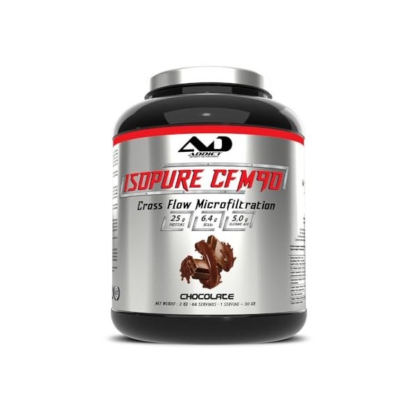 Addict Sport Nutrition | Isopure Cfm 90 2kg | Whey Isolate | Très haute qualité de whey