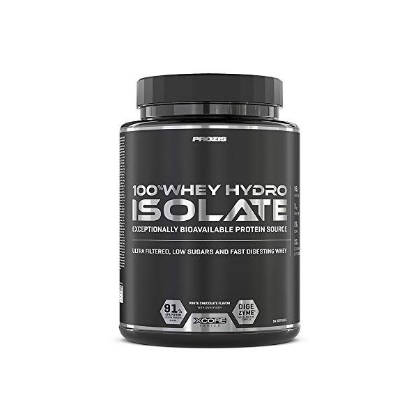 Prozis 100% Whey Hydro Isolate SS Mélange de Protéines 2000 g White Chocolate