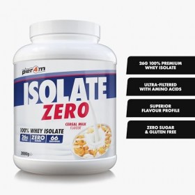 Per4m Isolate Zero Lait Céréales 2kg – Isolat de protéine zéro goût lait de céréales pour le soutien musculaire