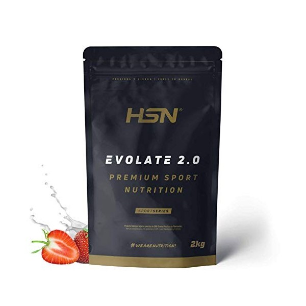 Whey Protein Isolate WPI de HSN - Isolat de Protéine de Sérum Evolate 2.0, Avec Digezyme, Riche en BCAAs et Glutamine, Conv P...