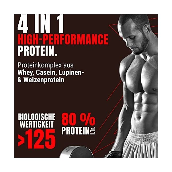 Notre bestseller SUPER HI PRO 128 - Protéine multicomposant en poudre pour musculation, prise de masse - Produit d’après une