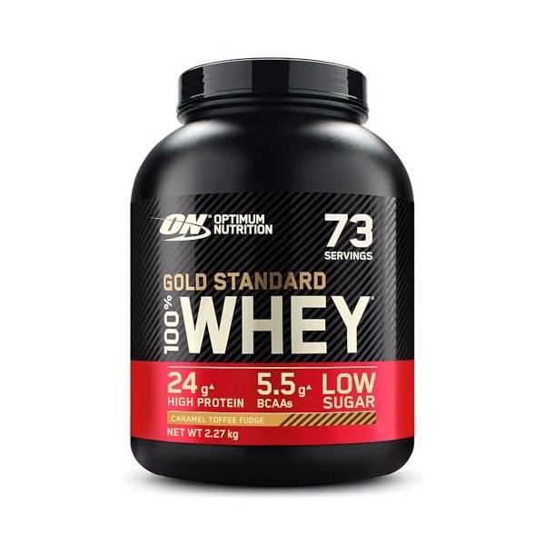 Optimum Nutrition Gold Standard 100% Whey, Poudre de Protéines pour Construction et Récupération Musculaire, avec Glutamine e...