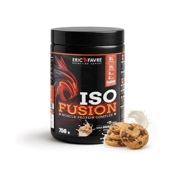 ISO FUSION - 81% de protéines, 9g d’EAA dont 4g de BCAA par shaker - Complexe 5 sources - Haute Digestibilité & Absorption - ...