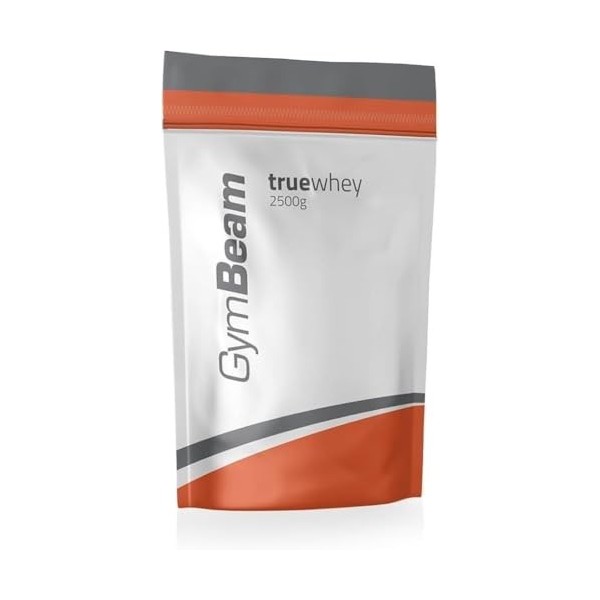 GymBeam True Whey Protein – WPC, filtrée en douceur, jusqu’à 23 g de protéines pour la croissance musculaire, haute valeur bi...