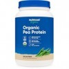 Nutricost Isolat de protéine de pois bio en poudre 0,9 kg – Non aromatisé, certifié biologique par lUSDA, protéines de pla