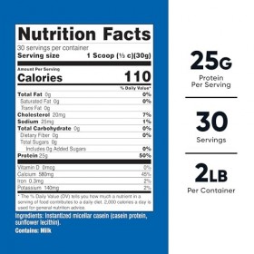 Nutricost Poudre de protéine de caséine 0,9 kg – Caséine micellaire, sans gluten, sans OGM non aromatisée 