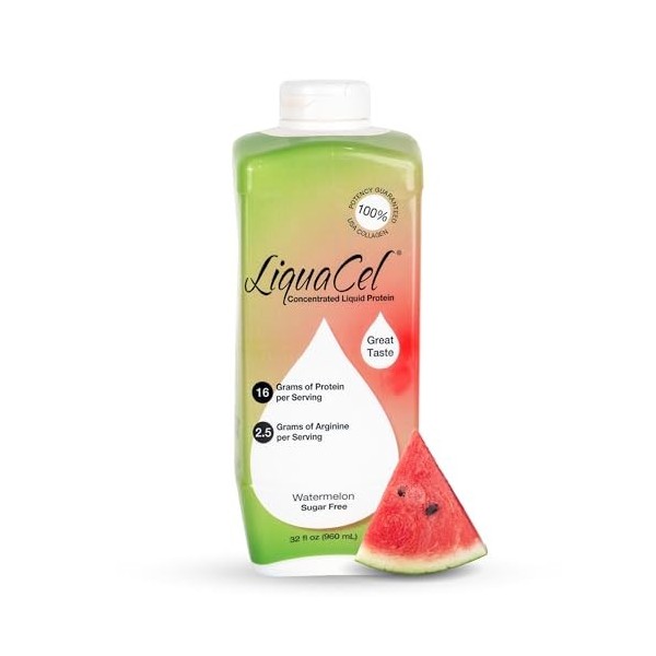 Liquacel Lot de 6 bouteilles de protéines liquides de pastèque de 946 ml