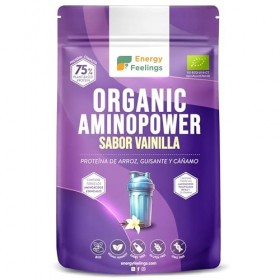 Energy Feelings Protéine Végétale de Pois, Chanvre et Riz 75% 500g, Vegan Protein Powder, Protéine Vanille Bio en Poudre Sans