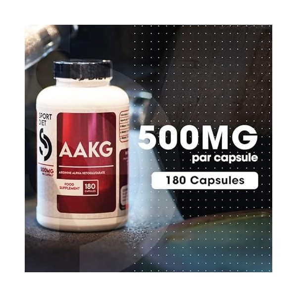 AAKG 2500/4000 – L-Arginine Alpha-Ketoglutarate – Endurance & Performance – 2500mg à 4000mg – Vasodilatation & Récupération M
