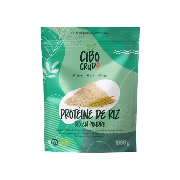 Proteine de Pois Bio en Poudre - 1Kg. Pea Protein Powder dOrigine Vegetale et Vegan. Pur sans Additifs. Compléments alimentai...