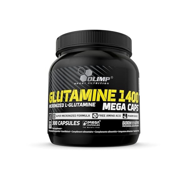 OLIMP SPORT NUTRITION L-Glutamine 1400 Mega Caps 300 caps Compléments alimentaires protéinés