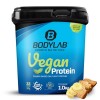Bodylab24 Vegan Protein Chocolat-Nougat 1000g, poudre de protéines 100% végétalienne à base de féveroles, de pois et de grain