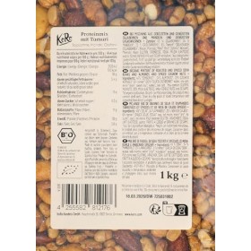 KoRo - Mélange de noix protéiné bio au tamari 1 kg - Avec graines de soja, amandes et noix de cajou - Goût épicé et noisette 