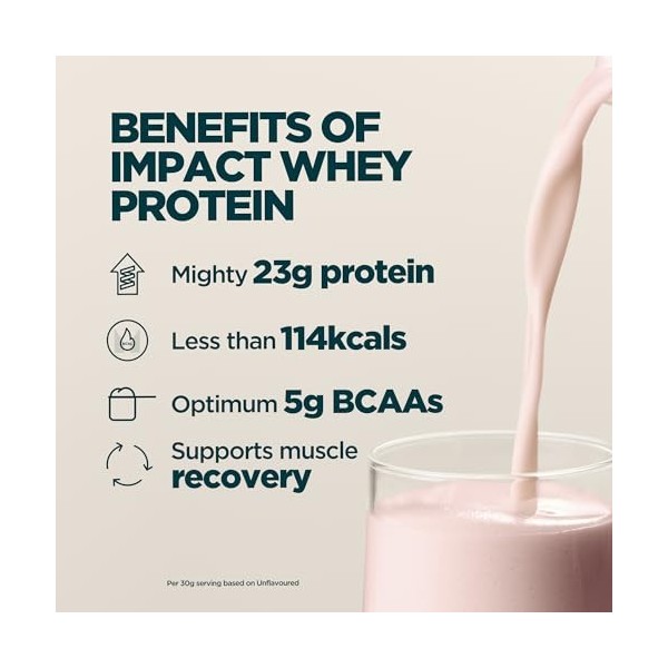 Myprotein Impact Whey Protein, 1 kg, Fraise Naturelle