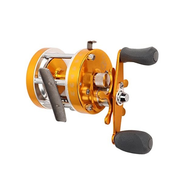Shanrya Moulinet de Pêche en Métal, Moulinet Baitcasting à Gobelet étendu, Métal et Caoutchouc Permettant déconomiser du Tra ...