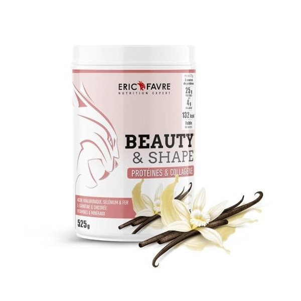 BEAUTY & SHAPE PROTEINE - Entretien Musculaire, Beauté de la Peau & Minceur - Faible teneur en sucre, Riche en Protéines - Co