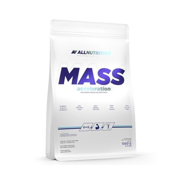Allnutrition Mass Acceleration, Chocolate Cookies - 1000g