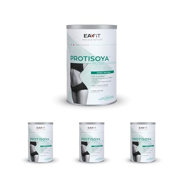 EAFIT PROTISOYA 320g - Chocolat - Protéine végétale - Vegan - SOJA - Préserve la masse musculaire - Boisson Minceur Protéinée...