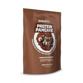 BioTechUSA Protein Pancake Poudre de crêpe riche en protéines avec édulcorants, sans sucre ajouté, 1 kg, chocolat