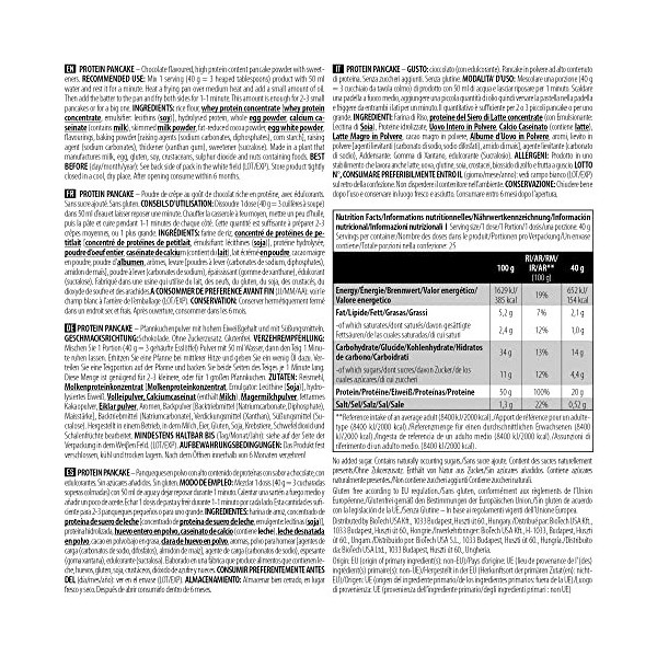 BioTechUSA Protein Pancake Poudre de crêpe riche en protéines avec édulcorants, sans sucre ajouté, 1 kg, chocolat