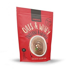 Prozis Avoine Complète Instantanée et Whey 1250 g Chocolat et Noisettes