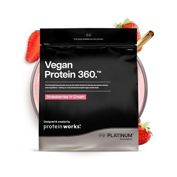 Protein Works - Protéine végétalienne extrême | 29 g de protéines végétales | Mélange de vitamines ajoutées | 28 portions | F