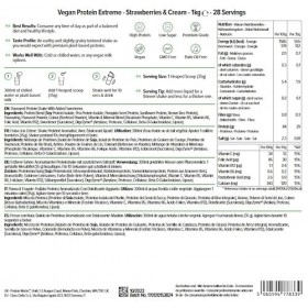 Protein Works - Protéine végétalienne extrême | 29 g de protéines végétales | Mélange de vitamines ajoutées | 28 portions | F