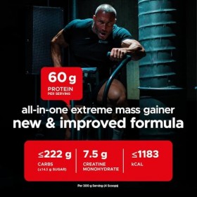 USN Hyperbolic Mass - Boisson Protéinée en Poudre, Prise de Masse Rapide, Musculation, Saveur Fraise, 2 kg, NMUS042