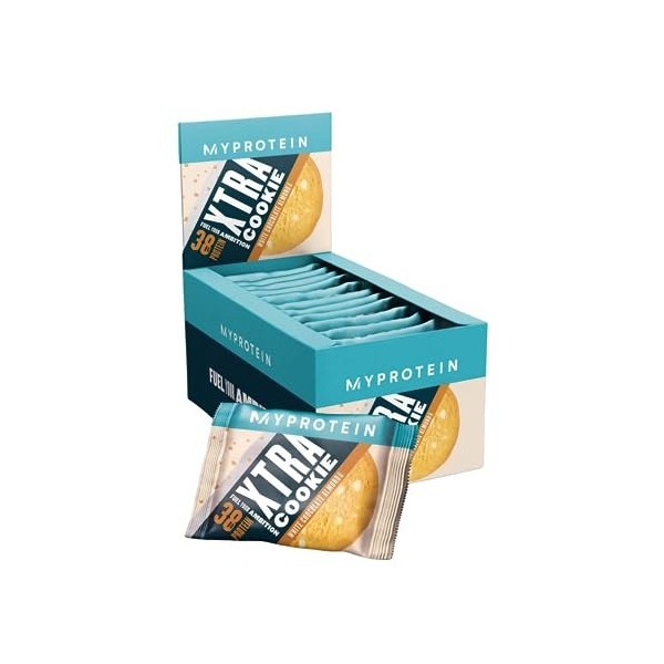 My Protein Protéine Cookie Complément Alimentaire Saveur Amande au Chocolat Blanc 12 x 75 g