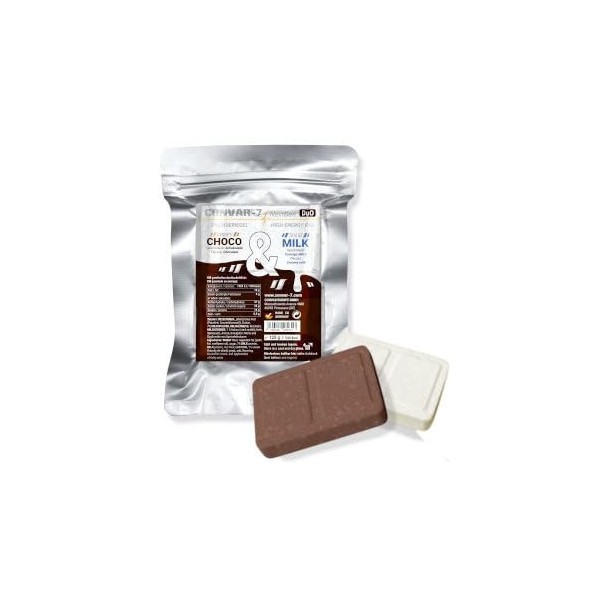CONVAR-7 NextGen Energy Bar Duo Choco & Milk 120g – Ration alimentaire d’urgence individuelle, barre haute énergie chocolat